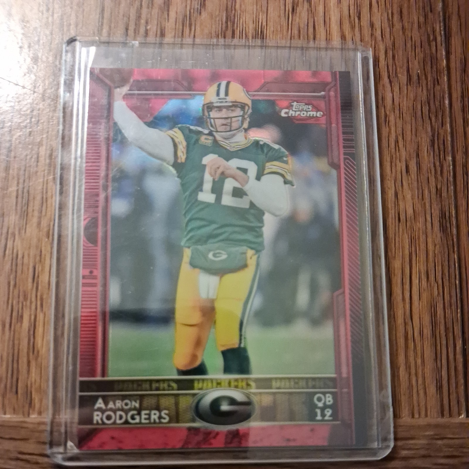 Aaron Rodgers 2015 Topps Chrome Pink Refractor 399/399 #2 Beautiful Bookend Card