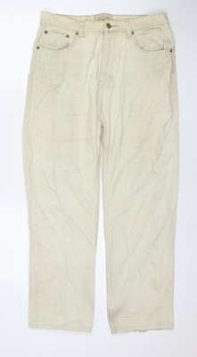 Hutson Harbour Herren Beige Baumwolle Straight Jeans Größe 30 in L26 in Regular Zip