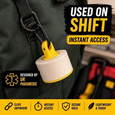 Sanitäter Klebeband Halter Clip - EMS Medizinischer Spender für Tasche oder Gürtel Krankenwagen EMT