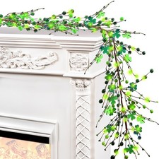 St Patrick's Day Garlands with Wooden Shamrock Clover St Patrick's Day Decoratio
