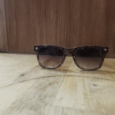 Women's Brown Floral Square Sunglasses Gradient Lenses Fashion Eyewear