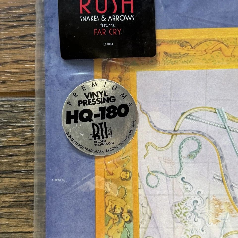 Rush Snakes & Arrows 2LP 180g Vinyl 2007 Atlantic Rock Prog Hype Stickers - Image 2 of 4