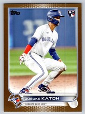 2022 Topps Update - Gold #US41 Gosuke Katoh 1928/2022 Toronto Blue Jays
