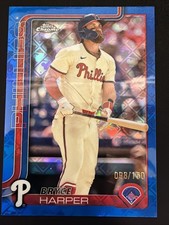 2025 Topps Chrome Logofractor Blue 98/150 - BRYCE HARPER #150