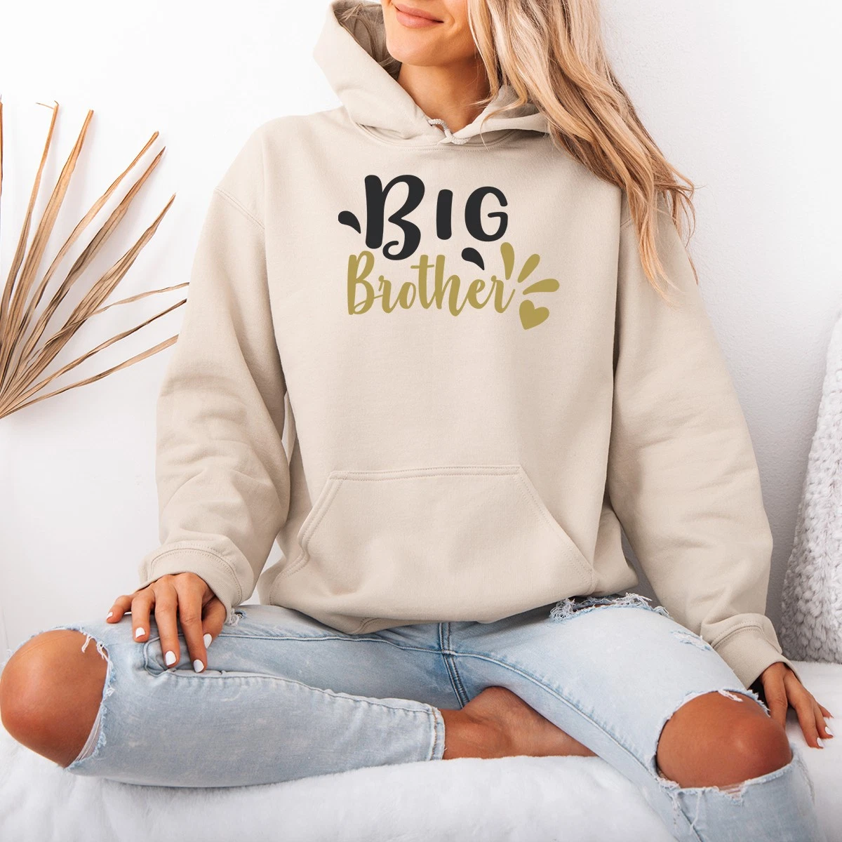 Big Brother Womens Hoodie Sibling Family Gift For Her