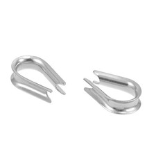 5pcs M5" Stainless Steel 5/32"-3/16" Thimble Rope Armament Cable