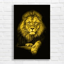 Majestic Lion Black and White Canvas Print Large Picture Wall Art