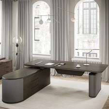 94.5" L Shaped Executive Office Standing Desk Large Adjustable Heigh Boss Desks