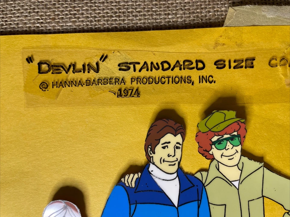 Celda de animación Devlin Hanna-Barbera modelo celdas dibujos animados de colección 1974 arte RARO I8 Foto 2 de 3