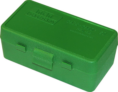 Case-Gard  50 round Flip-Top Ammo Box 38/357 Cal (Green)