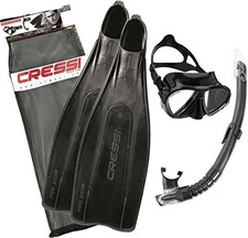 (TG. 37/38) Cressi Pro Star Set Immersioni, Unisex - Adulto, Nero, 37/38 - NUOVO