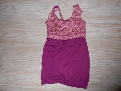 ~LULULEMON~NO LIMITS YOGA ATHLEISURE TANK TOP BUILT IN BRA MAGENTA Size 2