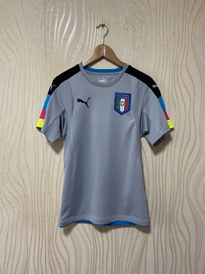 ITALY 2016 2017 GOALKEEPER FOOTBALL SHIRT SOCCER JERSEY PUMA sz XS MEN GRAY 