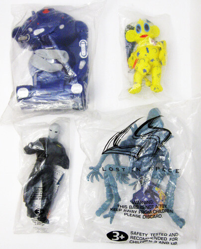 BURGER KING 4 LOST IN SPACE TOYS SEALED MAJOR DON WEST FUTURE SMITH BLAWP ROBOT 