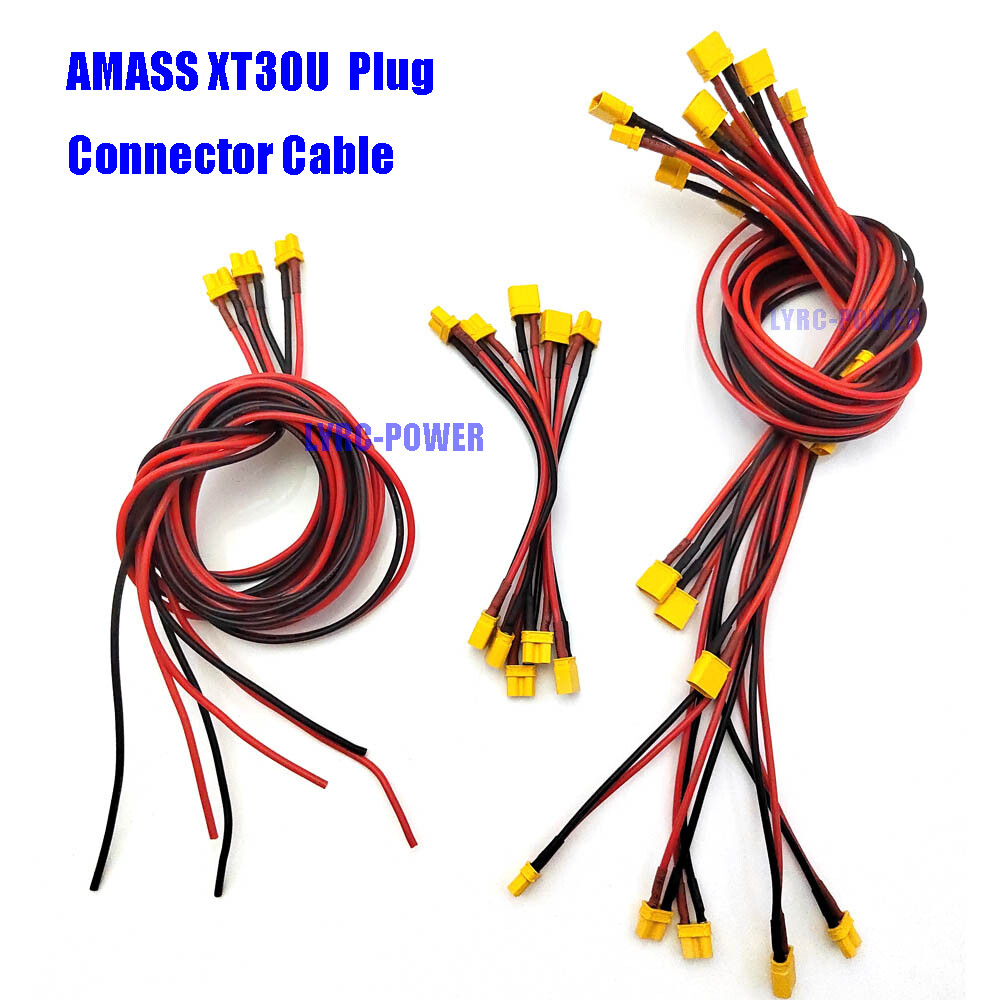 Amass XT30 Male/Female Connector Plug Extention Wire Cable for Car