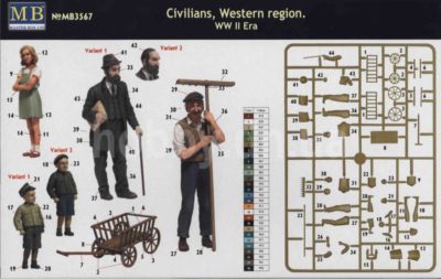 Civilians,Western Region WWII era Master Box 3567