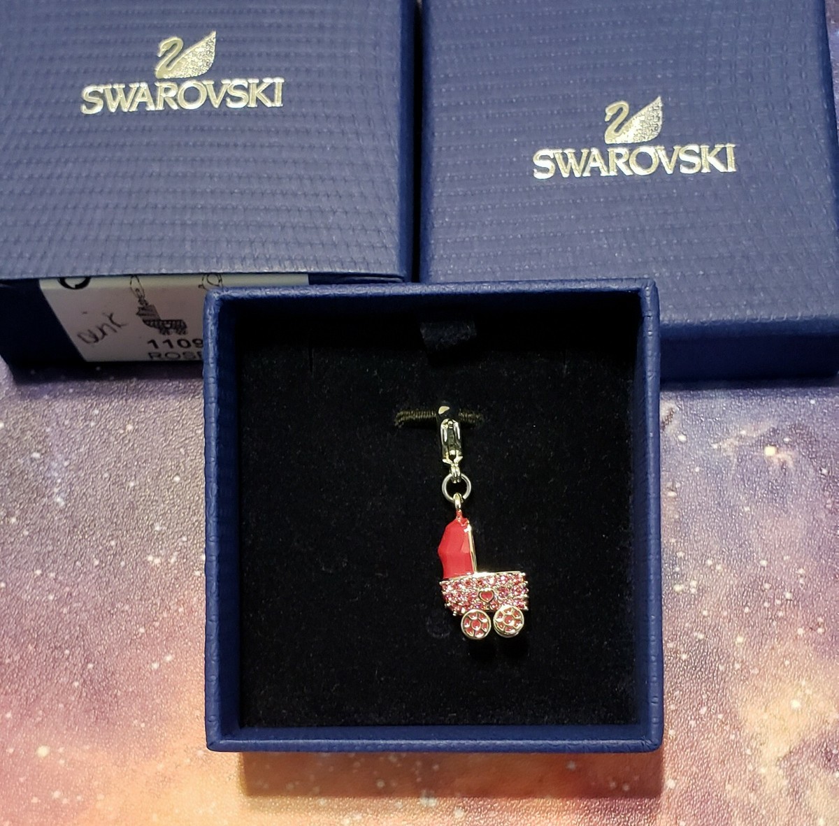 【値下げ】SWAROVSKI  クリスタルボックス Vintage Swarovski Crystal Blue Flower Jewel Box With Lid - Etsy