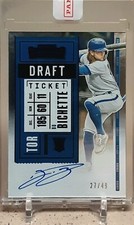 2020 Panini Contenders Draft Ticket BO BICHETTE Auto Rookie Blue /49