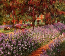Oil painting The-Garden-aka-Irises-1900-Claude-Monet-Oil-Painting impression art