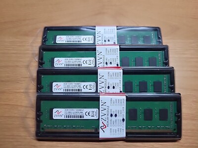 ZVVN 16GB Kit (4x 4GB) DDR3 1333 MHZ (PC3 10600) 1.5V 240Pin DIMM PC RAM