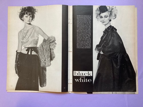 Black white Irving Penn photographie 1960 éditorial mode magazine vintage presse - Picture 2 of 3
