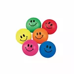 Smile Face Bouncy Ball Assortment - Toys - 48 Pieces