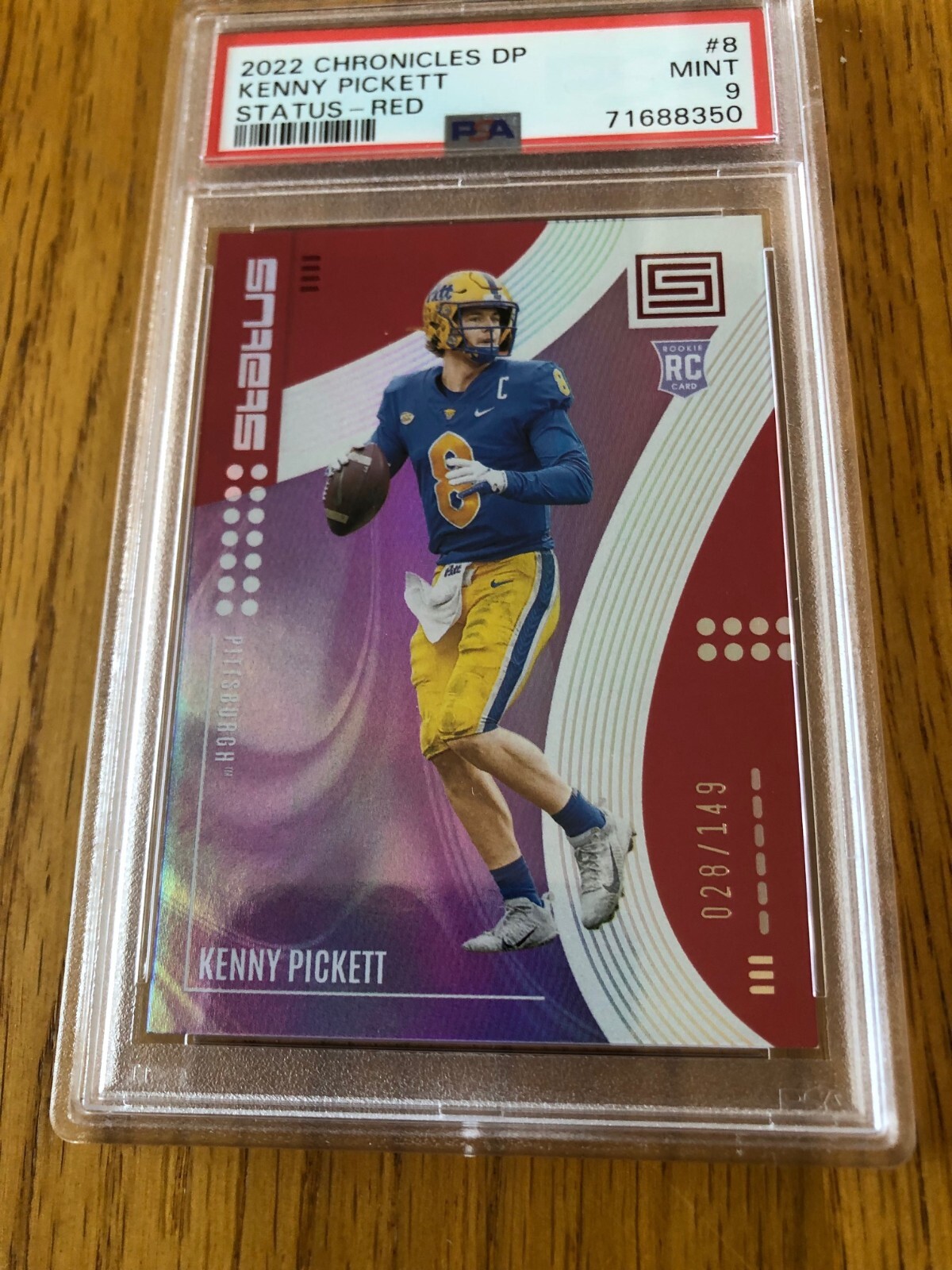 Kenny Pickett Panini Chronicles Draft Picks Status #8 Red