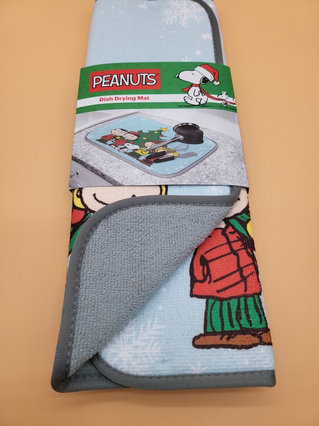 New Best Brands Peanuts Snoopy & Gang Christmas 2021 Dish Drying Mat