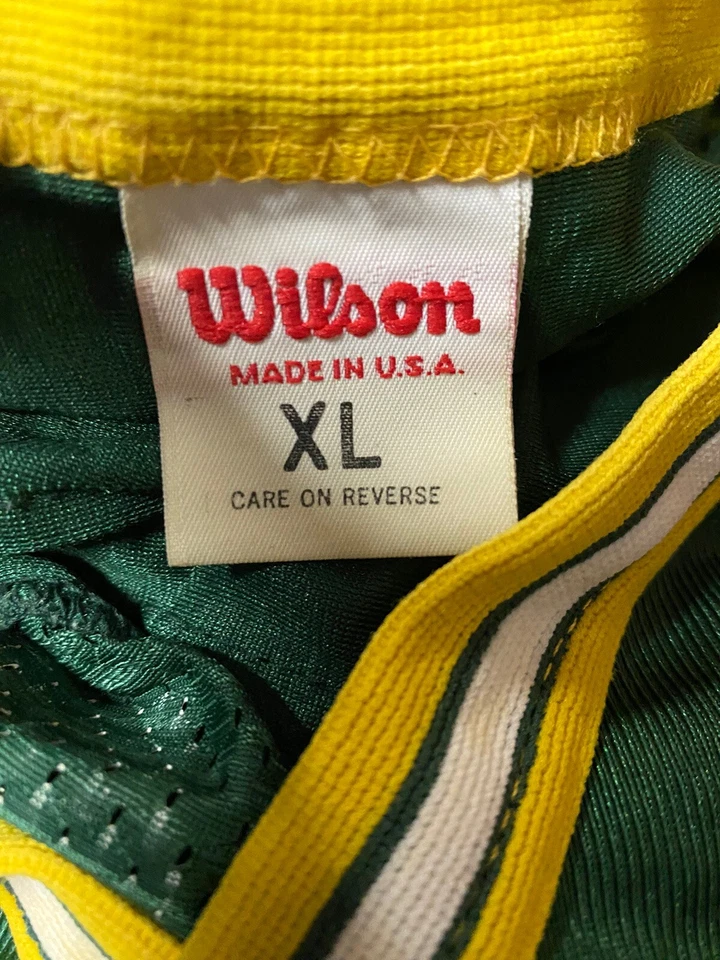 Camiseta de los Green Bay Packers para hombre XL verde #4 Brett Favre vintage Wilson NFL Foto 3 de 4