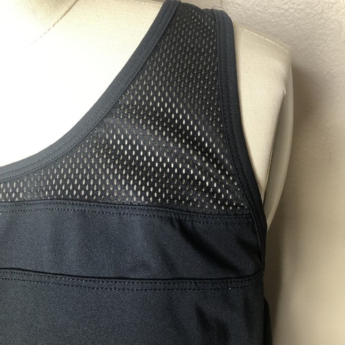 Champion Activewear Tank Top Large Black Mesh Net Details Racerback Pullover - Picture 4 of 6