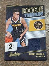 2018-19 Absolute Memorabilia Threads Level 2 #d/149 Michael Porter Jr Rookie RC