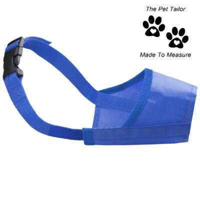Extra Extra Kleiner Maulkorb Hund XXS Blau Nylon Trainingshilfe Anti-Biss