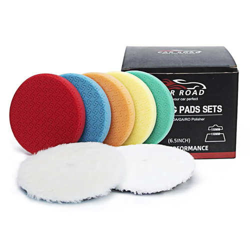 6" Buffing Polishing Pads,7Pcs 6.5 Lnch Backing Plate,Compound Buffing Sponge an - Picture 12 of 12