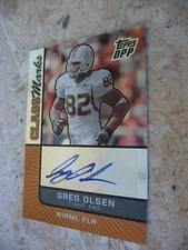 2007 Topps Draft Picks&Prospects Class Marks#CM-GO Greg Olsen Auto RC 50/75