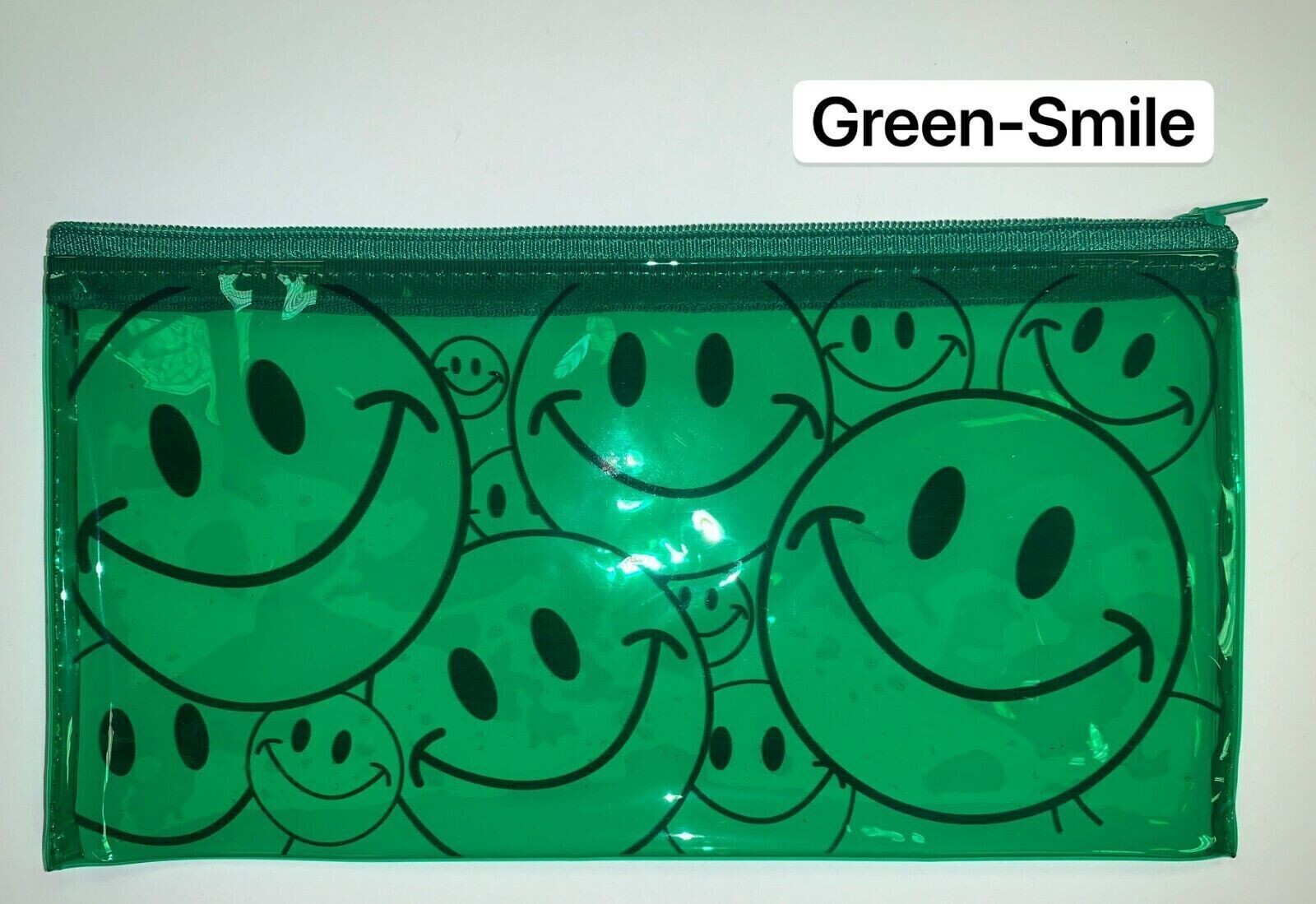 Pen Case Zipper Pouch Cosmetic Bag Waterproof, Green, 1411