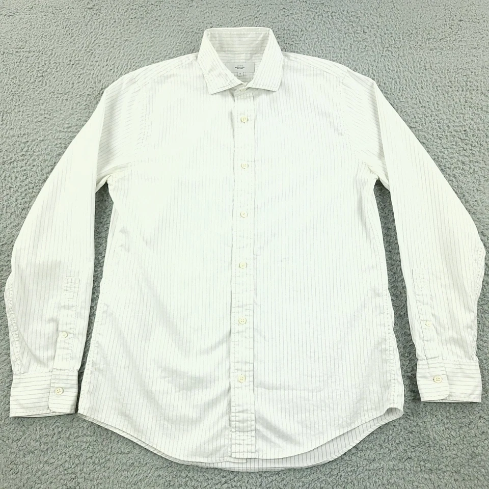 Jack Spade Shirt Mens Medium White Blue Business Office Casual Travel Preppy - Image 3 of 4