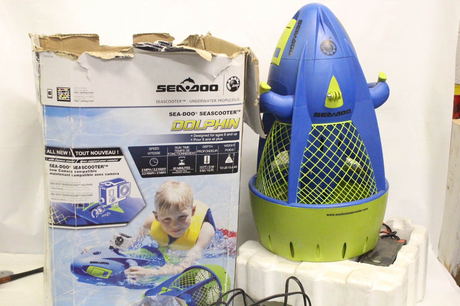SEADOO DOLPHIN SEASCOOTER UNTESTED With Battery & Box 889911072494 eBay