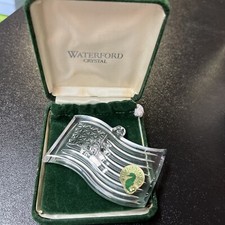 Vintage Waterford Crystal American Flag Christmas Ornament
