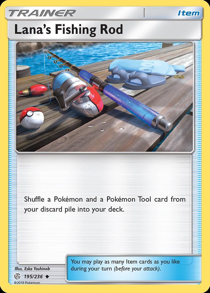 Pokemon Lana's Fishing Rod (195/276) Cosmic Eclipse LP