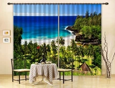 3D Ocean Landscape ZHUA1953 Photo Curtain Window Blockout Fabric Amy 2023