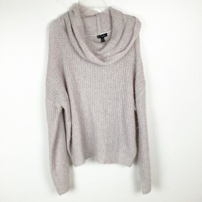 Express Women Size Small Oversized Cowl Neck Multicolor Pastel Metallic Sweater