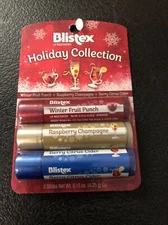 Blistex Holiday Collection Lip Balm 3 Pack, 0.15 oz each, Limited Edition (New)