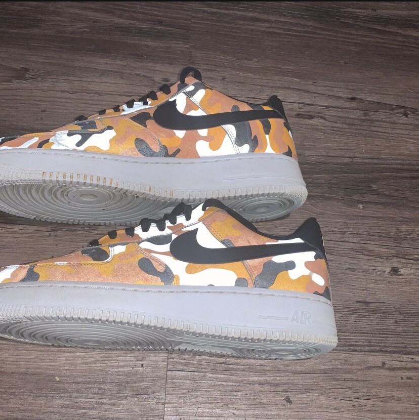 orange camo air force 1