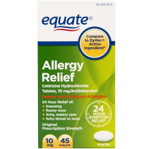 Equate AllDay Allergy Tablets, 10 mg, 45 Count 681131024068 eBay