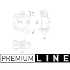 1x Ladeluftkühler MAHLE CI 552 000P passend für MERCEDES-BENZ
