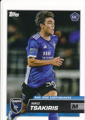 #161 NIKO TSAKIRIS 2023 Topps MLS Soccer RC SAN JOSE EARTHQUAKES