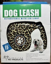 Retractable Dog Leash, Durable, With Built In 4 LED Lights, Extends To 15 Feet