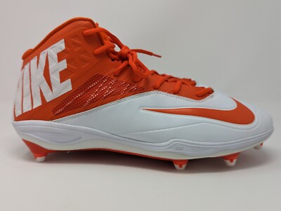 Nike Zoom Code Elite 3/4 Shark Cleats 603369-181 Orange  White Mens US Size 13.5