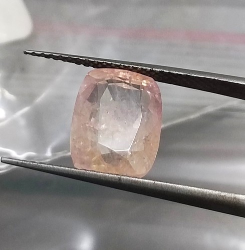 Pietra preziosa zaffiro sciolto naturale non riscaldata Padparadscha certific... - Foto 4 di 6