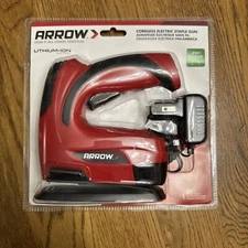 Arrow E21 Cordless Electric Staple Gun Works with JT21 Staples Red - New Sealed